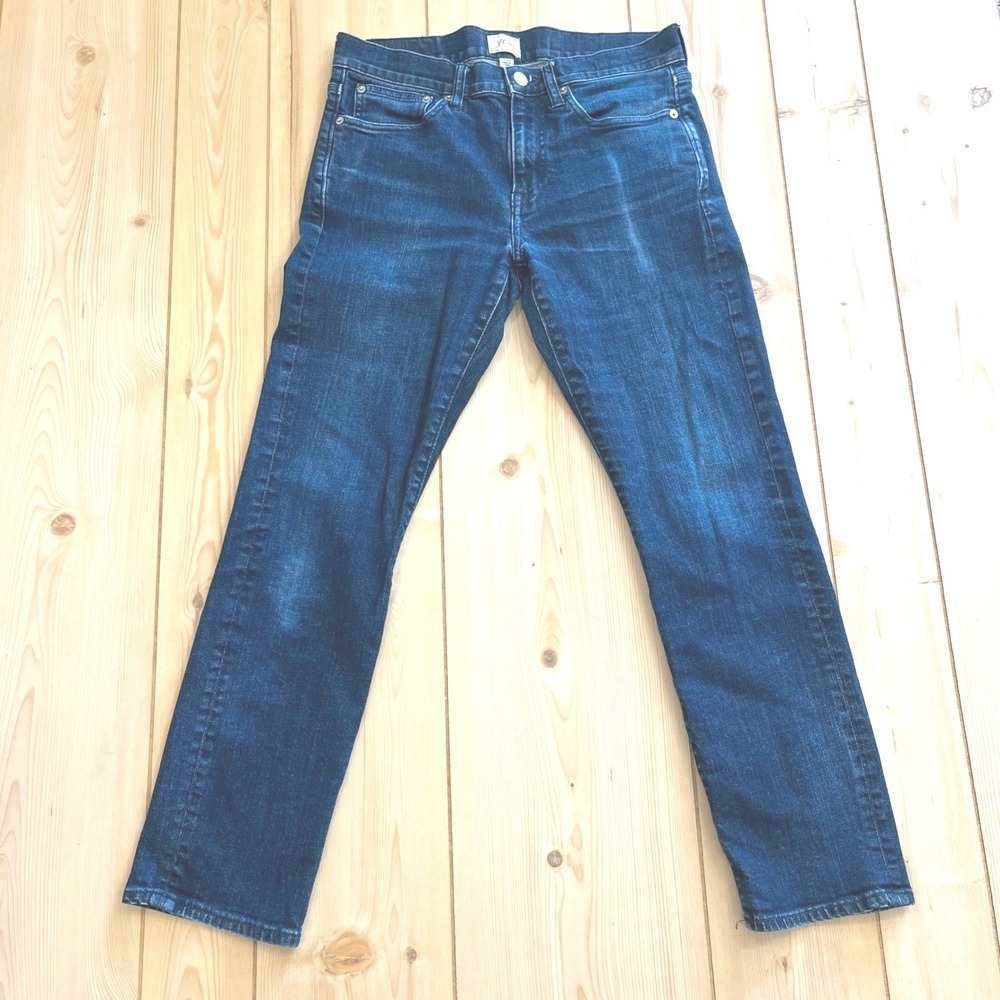 J.Crew Women 770 Straight Dark Wash Denim Classic Preppy Jeans W30 L30 Stretch‎
